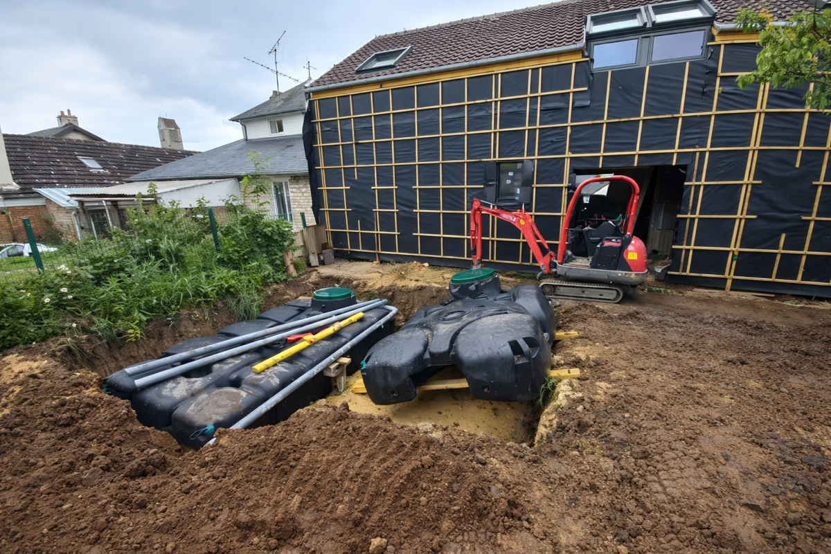 Cuve extra plate pour la récupération de l’eau 3 000 L à 5 000 L- AQUAMOP — vue 3